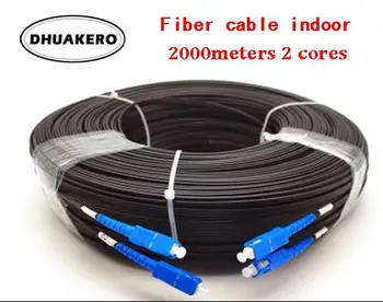 besplatna dostava AB179C 2core indoor 2000M duplex FTTH Kap SC SM G657 Fiber-optički patch kabel priključni kabel