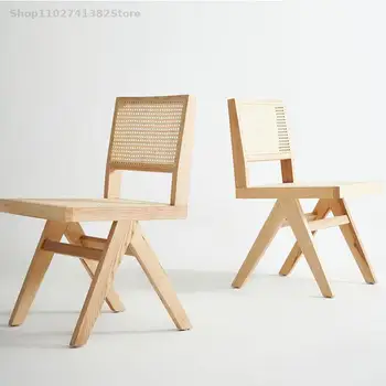 Bež blagovaona stolice od ratana, Drvo, skandinavski minimalizam, Dvorište, spavaća soba, Fotelja za odmor, Dizajn lezaljka za balkona, japanski Namještaj