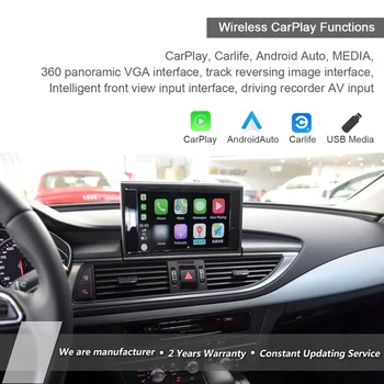Bežični CarPlay Android Auto Smartbox za Audi A6 A7 RS6 RS7 MMI2G MMI3G MIB Sustav za Podršku rearview i kamere za 360