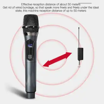 Bežični mikrofon 1 na 2, dual prijenosni dinamička karaoke-микрофонная sustav s Punjive prijemnik