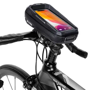 Biciklistička torbica za prednji vrhu cijevi, sa zaslonom osjetljivim na dodir s dijagonalom od 7,0 inča, torba za telefon, vodootporan nosač za bicikl telefona za MTB rame torba za kormilo