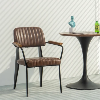 Blagovaona stolice u stilu skandinavskih Željeza u retro stilu, Jednostavna Restoran Namještaj, Kućni Blagovaona stolice, Moderna Kreativna Stolica za kafić sa naslonom za odmor