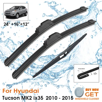 Brisač Komplet Prednjih i Stražnjih Stakala Brisača Za Hyundai Tucson MK2 ix35 2010-2015 Brisač za Vjetrobransko Staklo 24 