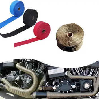 Car Motorcycle Exhaust Pipe Prelomi Insulation Heat-Proof Strip with 4 Steel Ties šal na moto ispušni sustav