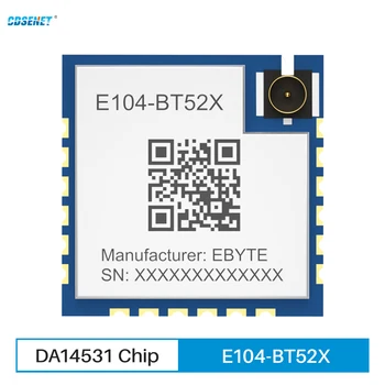 CDSENT BLE5.0 Modul Bluetooth povezivanje na serijski port DA14531 E104-BT52X sa smanjenom snagom na velike udaljenosti od 130 m, Male veličine, u Skladu buđenje MAC