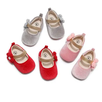 Cipele na ravne cipele za djevojčice od 0 do 18 mjeseci, нескользящие vjenčanje modeliranje cipele princeza s cvjetnim uzorkom za djevojčice