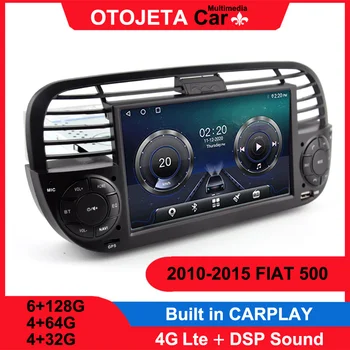 Crni Auto Media player GPS za FIAT 500 Android radio navigator 6 GB RAM-a I 128 GB ROM stereo sa CANBUS