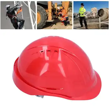 Crvena Prozračna tvrdi šešir ABS Podesiv šok-dokaz Kacigu sa zaštitom od Udaraca Građevinskih područja energetike i automobila