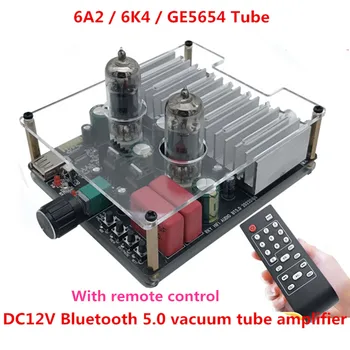 DC12V Bluetooth 5,0 6A2 / 6K4/GE5654 Vakuumska Cijev TDA7377 35 W * 2 Аудиоусилитель Bez Gubitaka USB Player Sa Daljinskim upravljačem