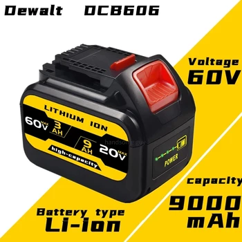 DCB606 9000mAh 20V/60V/120V MAX Batterie, zamena za Dewalt DCB609G DCB612 Arbeit mit Alle 20V/60V/120V Bežičnih uređaja