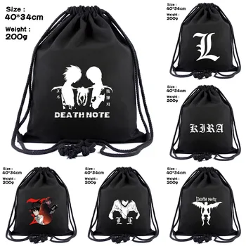 Death Note L · Lawliet, torba na tenis rukomet, ruksak u stilu anime, muške ili ženske modne prijenosna torba za pohranu s likovima iz crtića, dar