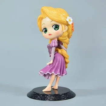 Disney 14 cm Q verzija Princeza Rapunzel Jasmin PVC figure Model Igračke lutke