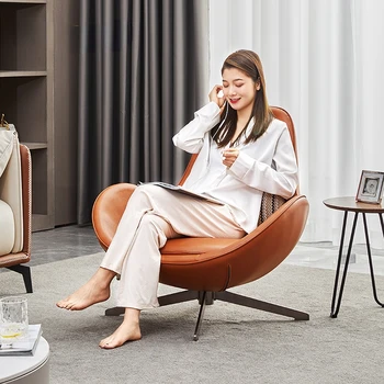 Dizajn Mobilni jednokrevetna kauč, Jednostavno Luksuzno stolica, skandinavski Moderan minimalistički Balkon, Dnevni boravak, Namještaj za Lijeni Odmor WH1