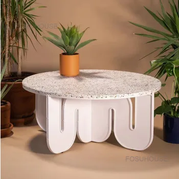 Dizajnerske stolići s transparentnim valom, moderna kutna lampa od akrilnog kaljenog stakla, dizajn приставной stol Sehpa Furniture HY