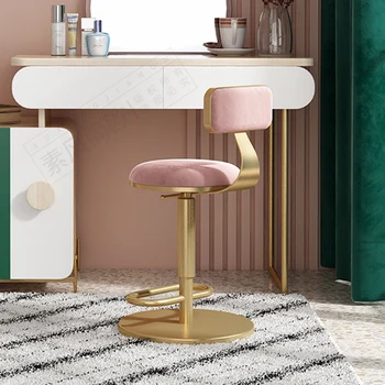 Dizajnerske uredske stolice trpezarijski u skandinavskom stilu s ružičastim naglaskom, ergonomski blagovaona stolice za kavu i frizerski salon, Luksuzni Namještaj za dom Sedie