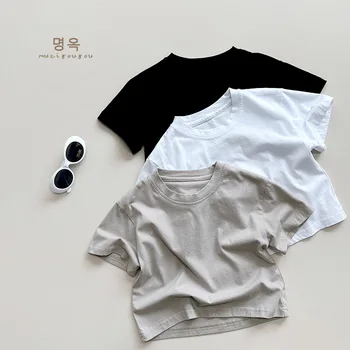Dječja Majica kratkih rukava 2023, Ljetna Odjeća za dječake i Девочеквсе u Korejskom Stilu, Novi Modni Casual Slobodan Top, Dječje Jednostavna Majica