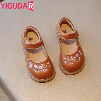 Dječje kožne cipele, modne cipele na ravne cipele od lakirane kože za djevojčice, vintage školska obuća za bebe obuća princeza, zapatos informales