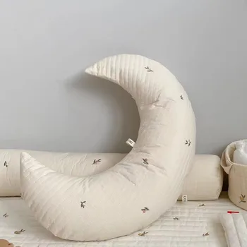 Dječji jastuk za hranjenje iz стеганого pamuka Muma, mekan i udoban jastuk za novorođenče, jastuk za hranjenje u obliku polumjeseca