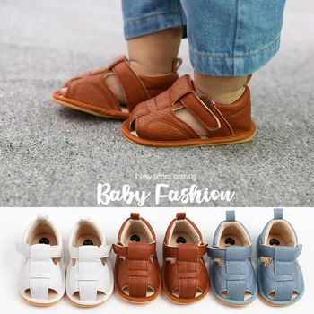 Dječji Prva walker; obuća za bebe; prozračne ljetne sandale; cipele na mekom non-slip potplatima za novorođene dječake 0-1 godina; cipele za dječji krevetić