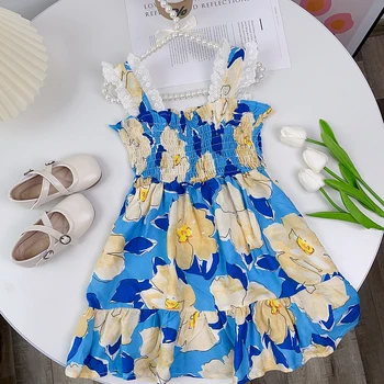 Dnevne haljine za djevojčice Melario, podvezice s cvijećem, пляжное haljina, ljetna haljina za djevojčice, dječje odjeće, dječje odjeće s cvjetnim uzorkom