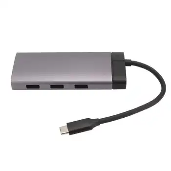 Docking station USB C 5 u 1 PD Brzo Punjenje 4K HD Jednostavno Povezivanje USB C Razdjelnik za Laptop Telefon Stolni Pribor