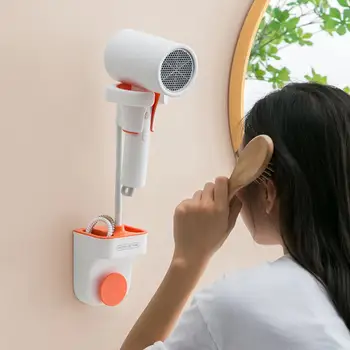 Držač za kosu ukupno kalibra s mogućnošću okretanja za 360 stupnjeva, jednostavan pristup, Zidni držač za kosu bez rupe bušiti, potrepštine za kupaonicu