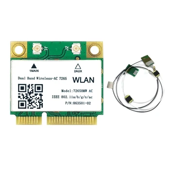 Dual-band 2,4 G/5 Ghz AC7265 Bežični MINI PCI-E WIFI Kartica je kompatibilna s Bluetooth 4,2 1200 Mb/s 7265HMW 802.11 AC Za Laptop