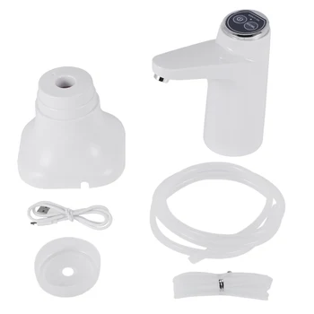 Električna pumpa za boce s vodom s osnovnim USB-диспенсером za vodu, Prijenosni automatski dozator za boce s kantu za vodu - Bijela
