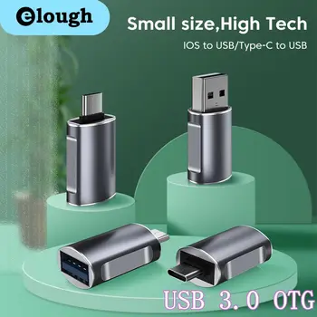 Elough Alumium USB 3.0 Za Type C OTG Adapter Type C/IOS/Micro Muški USB Ženski Pretvarač za iPhone Xiaomi Samsung USB OTG C