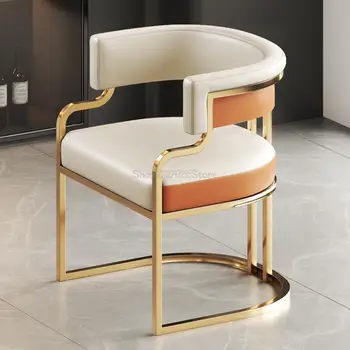 Ergonomski blagovaona stolice u skandinavskom stilu sa zlatnim naslona za ruke, talijanski uredski stolac za šminkanje, moderan dizajn, Namještaj u stilu Cadeira Postmodern GXR45XP