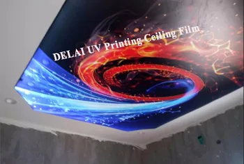 Fantastičan film za spuštenih stropova s 3D ispis Shengxi 027, Суперсветящееся ukras za strop PVC film
