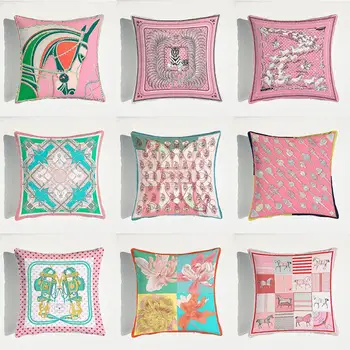 Francuski luksuzni torbica za диванной jastuci s ružičastim po cijeloj površini u obliku konja, jastučnica, ukras za dom, večernje auto posteljinu