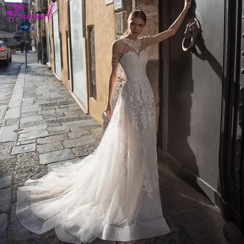 Fsuzwel/ Romantičnu vjenčanicu trapeznog oblika s aplikacija bez naramenica i vlak 2020, luksuzno vjenčanje haljina princeze s otvorenim ramenima, расшитое perle