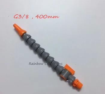 G3/8400 mm, siva univerzalni zglob, Fleksibilan uljna cijev, Lagana plastična okrugla/male mlaznica, vodene i uljne cijevi s prekidačem