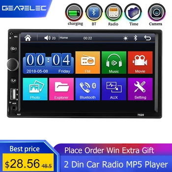 GEARELEC 2 Din Auto Radio Bluetooth 7 