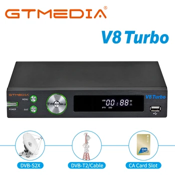 GTMEDIA V8 Turbo DVB-S2/T2/Kabelski/Satelitski prijemnik J. 83B, Wi-Fi, H. 265, podrška utora za kartice CA, Youtube, многокомнатный, ažurirani V8 Pro2