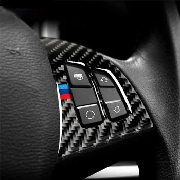 Gumb za volan automobila naljepnica na dugme upravljač od karbonskih vlakana, amblem, pribor za ukrašavanje Auto za BMW X5 E70 X6 E71 2008-2013