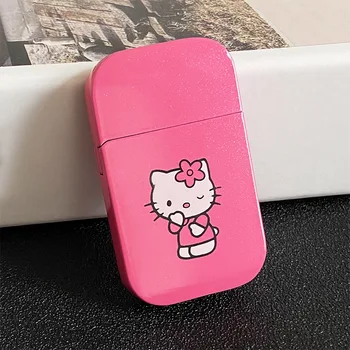 Hello Kitty Cat Pink Upaljač Creative Iighter Kawaii MyMelody Kuromi Cinnamo Sanrioed Ветрозащитные Upaljači S Crvenim Plamenom Brza Dostava