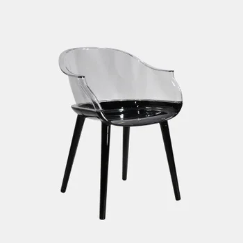 Hit prodaje, skandinavski transparentno stolica od PVC-a, Moderan, jednostavan potrošačke blagovaona stolice, Kreativni dizajn casual stolica s naslonom od akrila