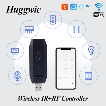 Huggwic Tuya USB IR + RF Modul, saviti za 180 ° Bežični gateway, aplikacija za daljinsko upravljanje, pametna kuća, kompatibilan sa Alexa Google Home