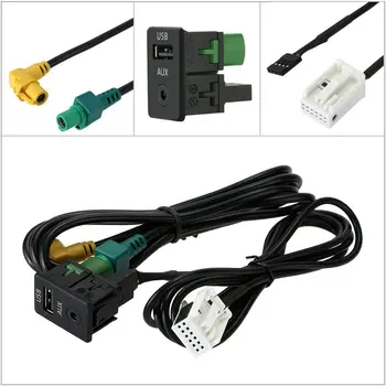ihens5 USB port, 3,5 mm Priključak za Kabel Prekidača AUX za Volkswagen RNS315 RCD510 RCD310 RCD300