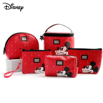Izvorna ženska torba za šminkanje Disney, crvena ženska bogata putnu torbu od PVC-a za pohranu kozmetike, Novčanik za kovanice