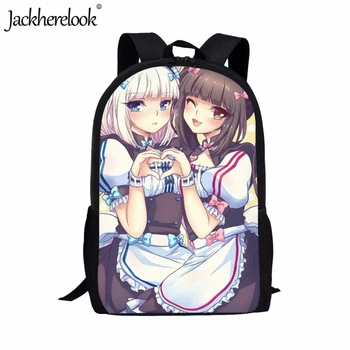 Jackherelook Školska torba japanski anime Nekopara, кавайный ruksak za studente,-mlade, velike prostrana svakodnevni prometna školska torba za laptop