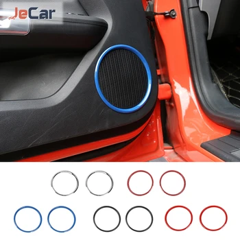 JeCar ABS Prsten zvučnika Vrata Automobila, Ukrasni poklopac, Naljepnice za Ford Mustang 2015 Up, Pribor za slaganje unutrašnjosti vozila