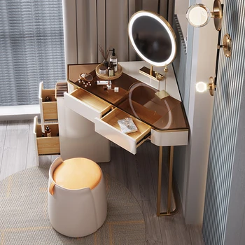 Jednostavan Luksuzni Kutna Toaletni stol za pohranu stvari u spavaćoj sobi, ormar, jednostavan moderan trokutasti stolić za šminkanje