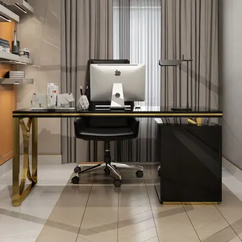Jednostavan luksuzni kutni stol u постмодернистском stil, jednostavan, kvalitetan namještaj za ured, kombinirani set