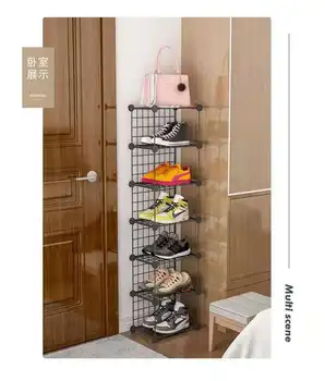 Jednostavna mala uska vratašca za skladištenje cipela, polica za skladištenje, dobro izgleda i štedi prostor u обувном ormaru iza vrata