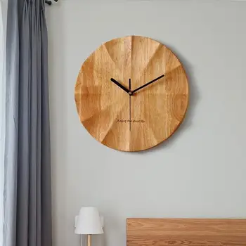 Jednostavne bešumni zidni satovi od drveta debljine 1 kom 12 cm, sat za ukrašavanje zidova dnevnog boravka, moderne, kreativne kućanstvo sati u kineskom stilu