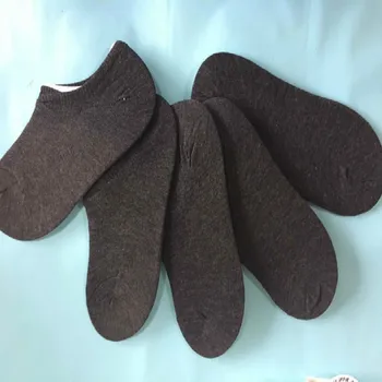 Jesensko-zimske muške čiste crne poslovne pamučne čarape-čamaca, kvalitetne muške čarape na veliko, 5 parova/lot