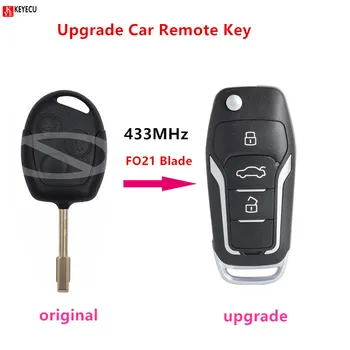 Keyecu Upgrade Auto Daljinski Ključ 433 Mhz PRIVJESKU za Ford Focus C-Max D-Max, Mondeo, Fiesta Galaxy Fusion s Oštricom FO21